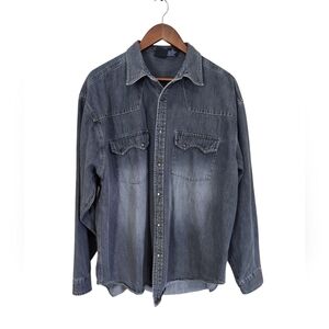 Y2K Bugle Boy Denim Long Sleeve Shirt